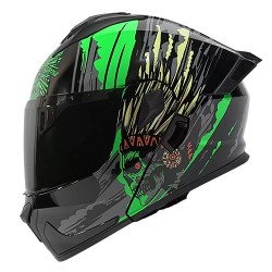 Casco para motociclista talla M abatible 2W Dakota negro con LED