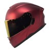 Casco para motociclista talla M abatible 2W Devil rojo mate