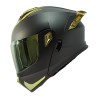 Casco para motociclista talla M abatible 2W Fury negro mate con LED
