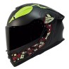Casco para motociclista talla XL abatible 2W Monster negro matte
