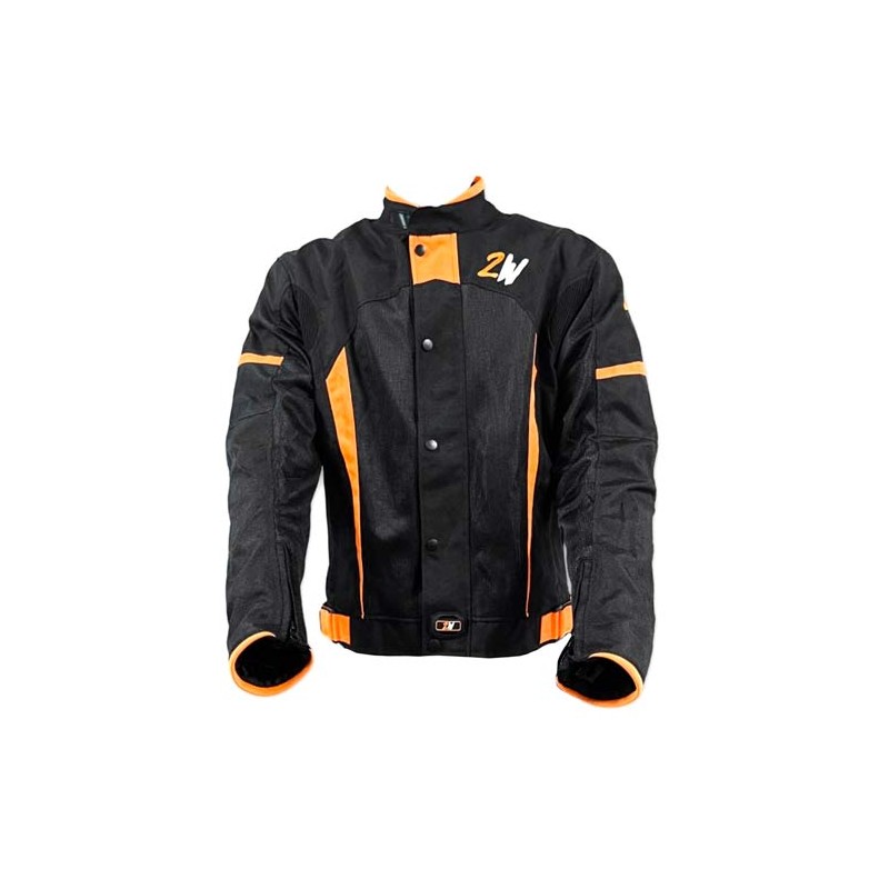 Chamarra para motociclista talla L spirit negro naranja 2W
