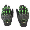 Guantes para motociclista talla XL Road master negro verde 2W