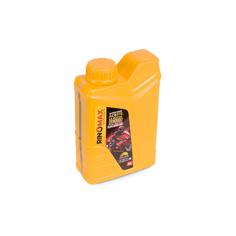 Aceite para motocicleta 4T 1L 10w40 8000 sintetico API SL JASO MA2 Rinomax