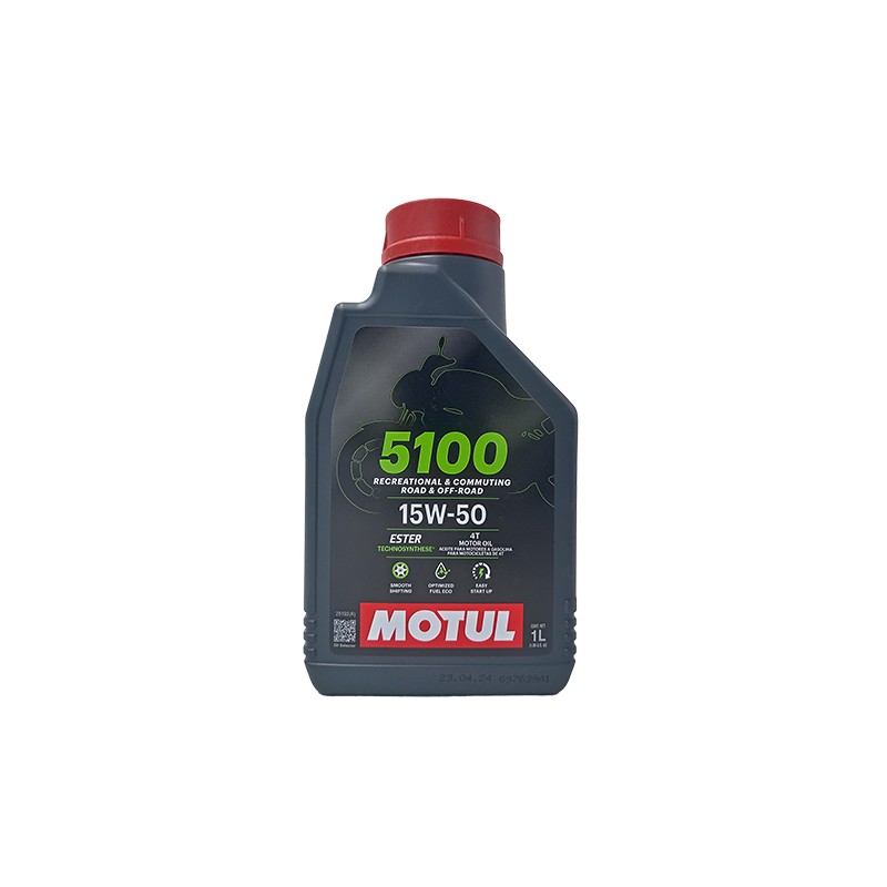 Aceite para motocicleta 4T 1L 15w50 5100 semi sintetico Motul