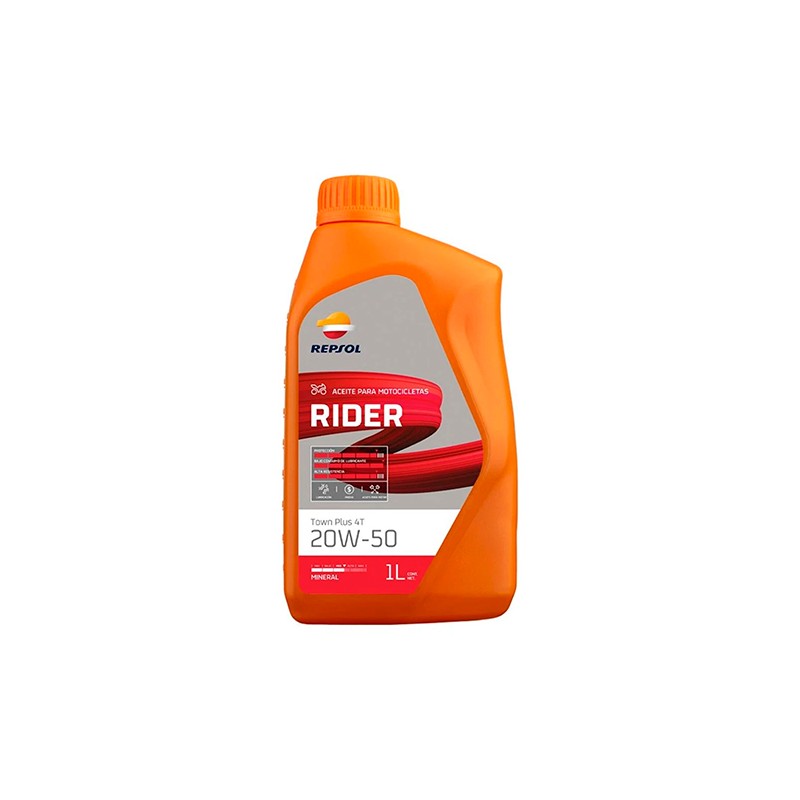 Aceite para motocicleta 4T 1L 20w50 mineral moto town Repsol