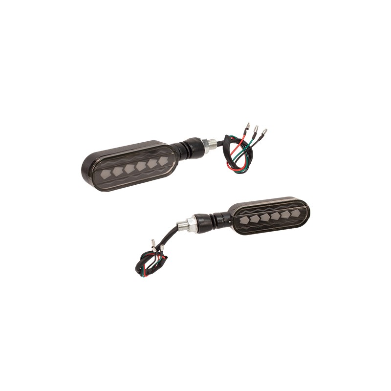 Direccionales secuenciales para motocicleta universales ambar y azul Y0263 Kinlley