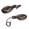 Direccionales secuenciales para motocicleta universales ovaladas ambar y azul R274 Kinlley