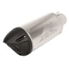 Escape para motocicleta universal deportivo negro y plata de 35mm a 51mm Duck Kinlley