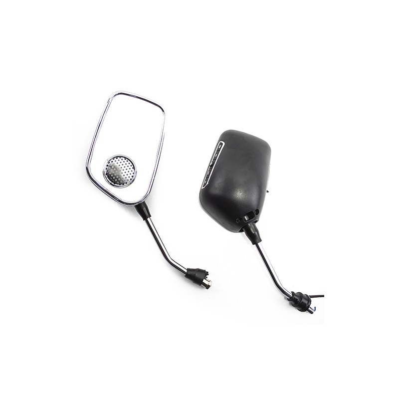 Espejos para motocicleta universales con MP3 Radio 10mm Kinlley