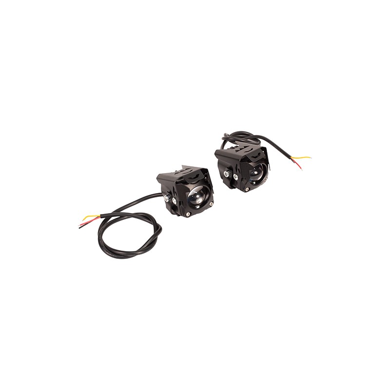 Faros auxiliares laser cuadrados con base para motocicleta luz blanca y ambar 15W Kinlley