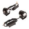 Faros auxiliares laser de balastra circulares con base para motocicleta luz blanca y ambar Kinlley