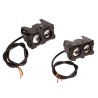 Faros auxiliares laser rectangular mini con base para motocicleta luz blanca y ambar 1800 LM 16W 12V Kinlley