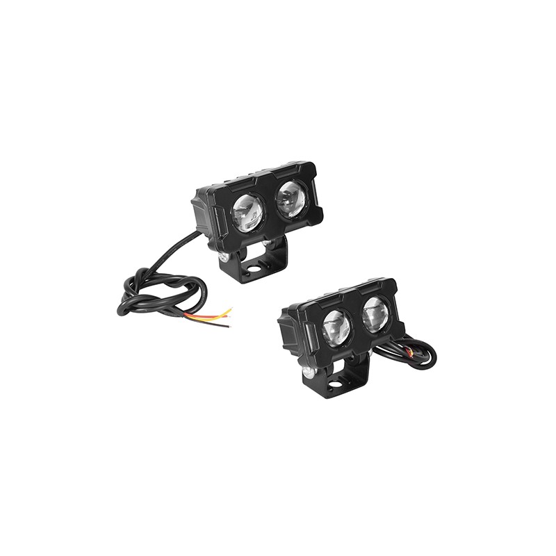 Faros auxiliares para motocicleta rectangulares 24w 4800 lumens con base ambar blanco Kinlley