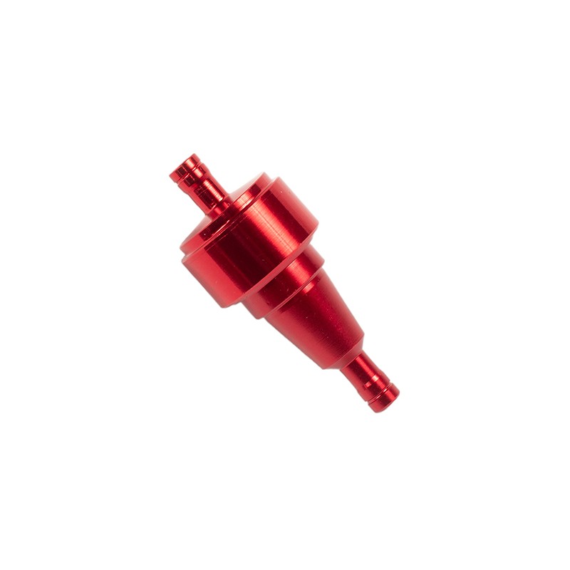 Filtro de gasolina metalico rojo universal para motocicleta Kinlley