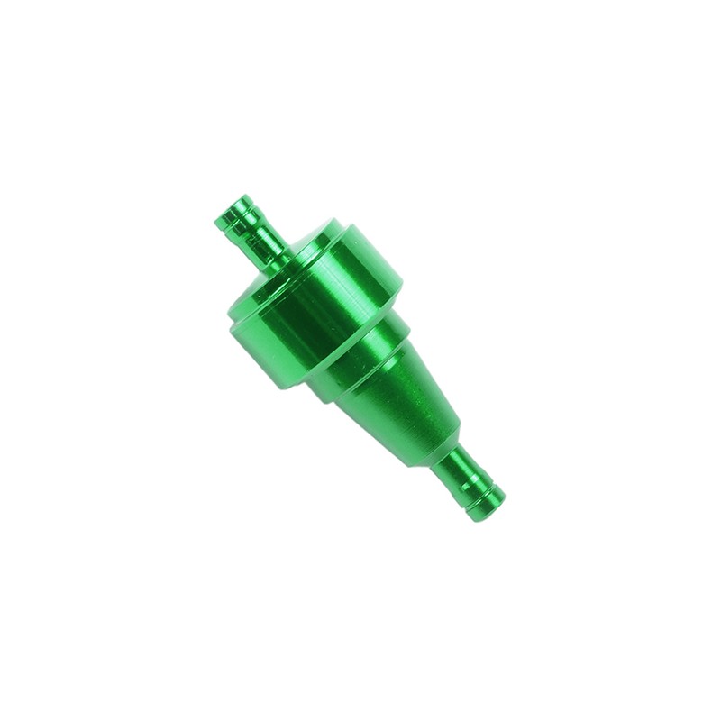 Filtro de gasolina metalico verde universal para motocicleta Kinlley