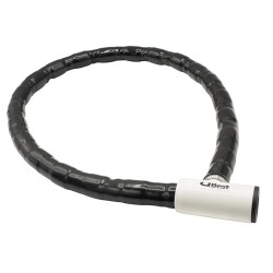 Candado articulado para bicicleta L:100cm G:25mm S:4.5 10 No. 885 blanco Luma