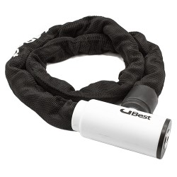 Candado de cadena para bicicleta L:90cm G:8mm S:5 10 No. 8 chain blanco Luma