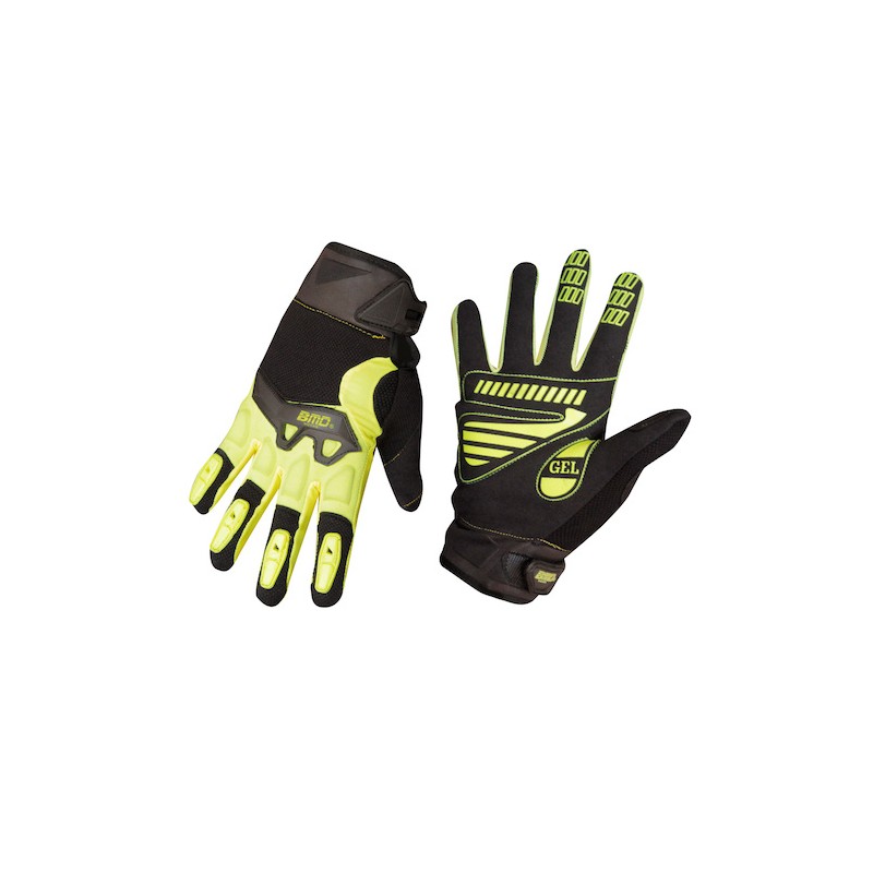 Guantes para motociclista motocicleta BMD textil completo MS - 2018 - 03 L amarillo Benotto
