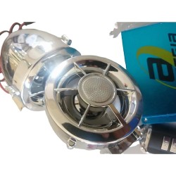 Alarma para motocicleta universal con equipo de sonido cromado bocinas USB radio Alessia