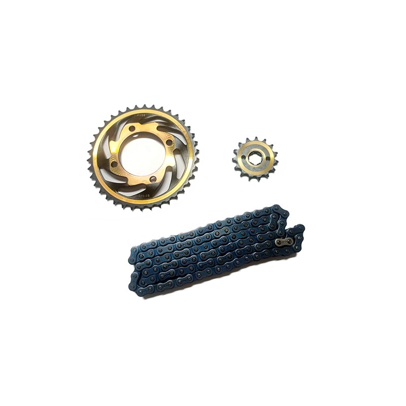 Kit de traccion FT125 38D - 15D 428Hx102L dorado