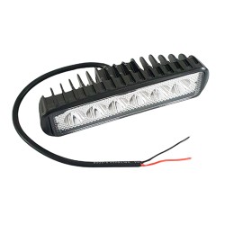 Luz led auxiliar rectangular negro 12vcc 20w