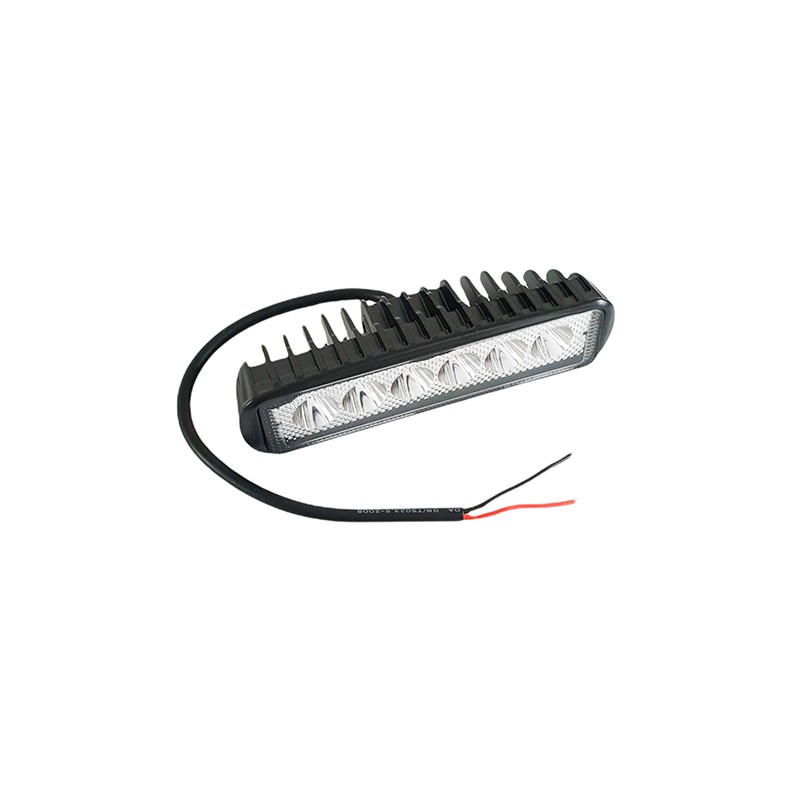 Luz led auxiliar rectangular negro 12vcc 20w
