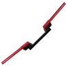 Manubrio de aluminio universal rojo con base negra ajustable