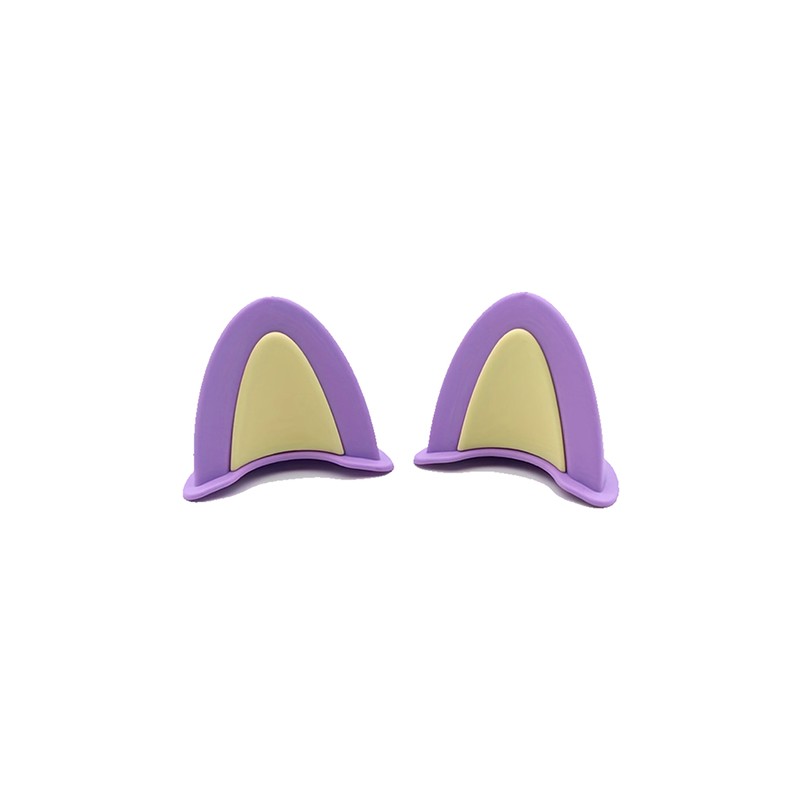 Orejas de oso para casco morado con amarillo Alessia