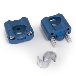 Bases de manubrio universal para motocicleta de aluminio azul Alessia