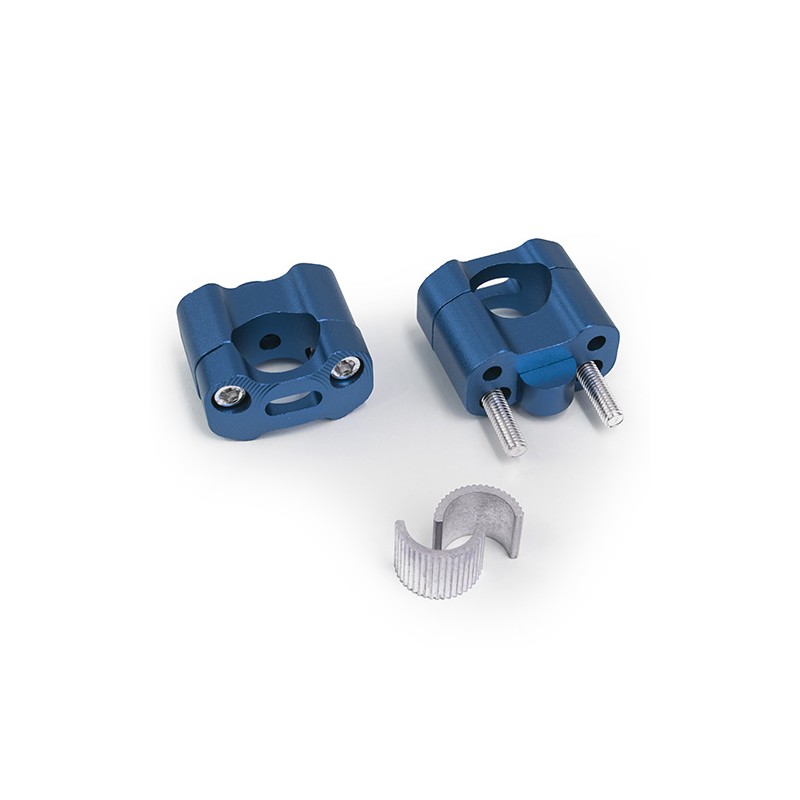 Bases de manubrio universal para motocicleta de aluminio azul Alessia