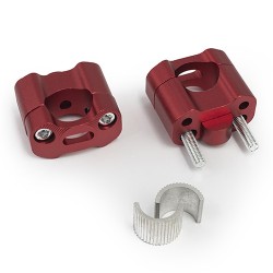 Bases de manubrio universal para motocicleta de aluminio rojo Alessia