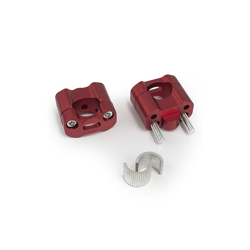 Bases de manubrio universal para motocicleta de aluminio rojo Alessia