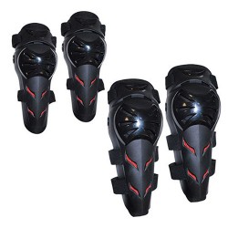 Coderas y rodilleras negro para motociclista Alessia