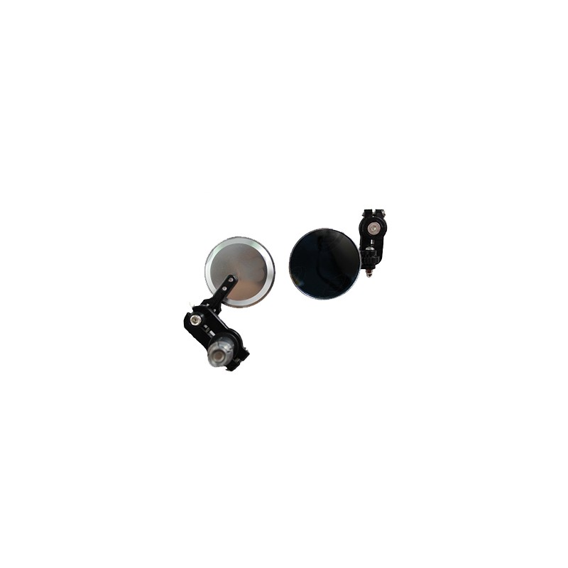 Espejos para motocicleta Cafe Racer redondo cromo Alessia