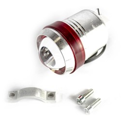 Faro auxiliar led circulo rojo alta baja estrobo 12Vcc Universal