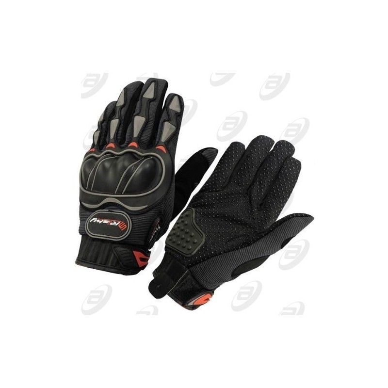Guantes para motociclista para motocicleta antiderrapante negro EG