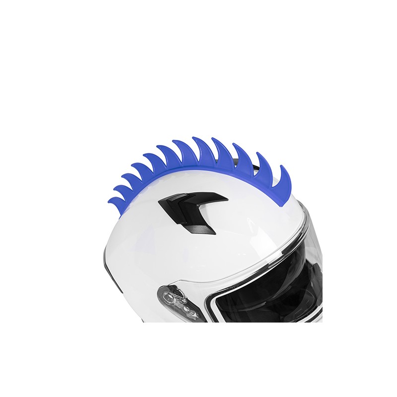Adorno para casco de motocicleta mohicano azul Kinlley