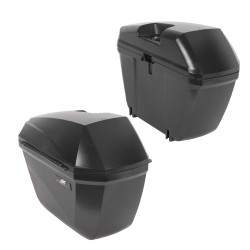 Alforjas laterales para motocicleta 23L negras 37x23x47.5cm Kinlley