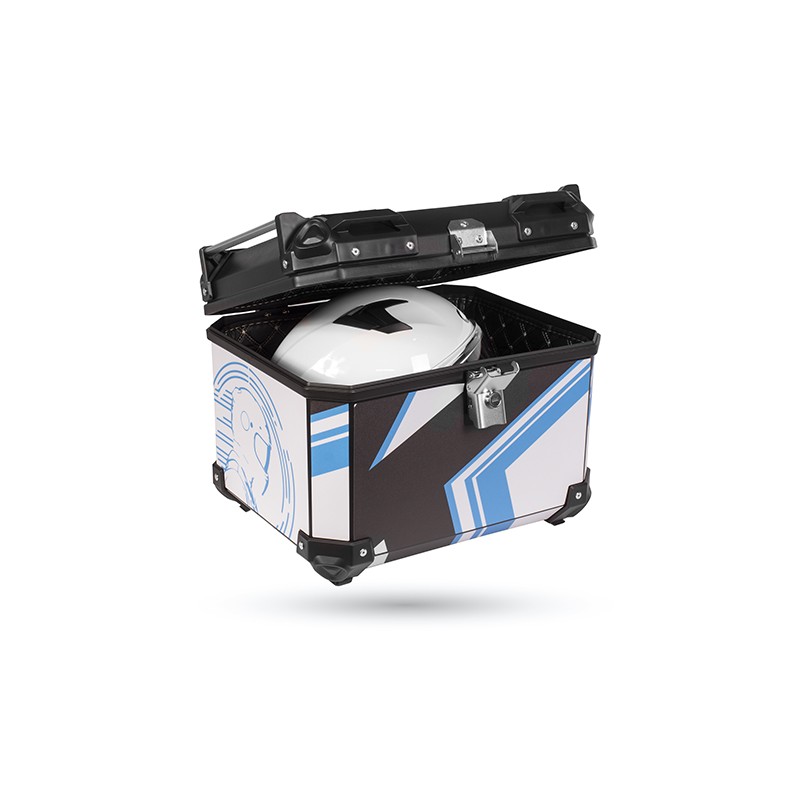 Caja porta equipaje para motocicleta 47L Adventure azul Kinlley