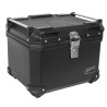 Caja porta equipaje para motocicleta 47L negra con respaldo y forro Kinlley