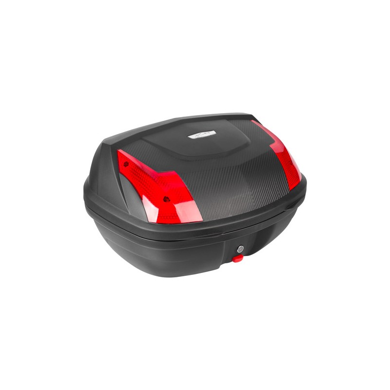 Caja porta equipaje para motocicleta 48L negra base plastico Kinlley