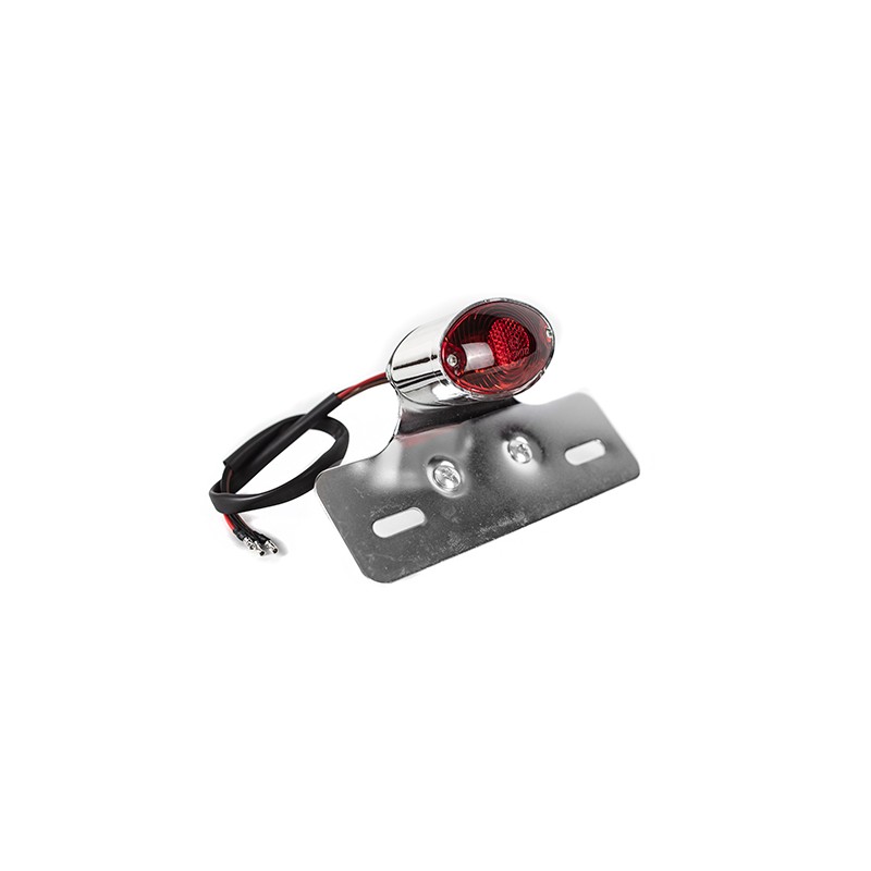 Calavera con soporte de placa cromado para motocicleta universal 2008 Kinlley