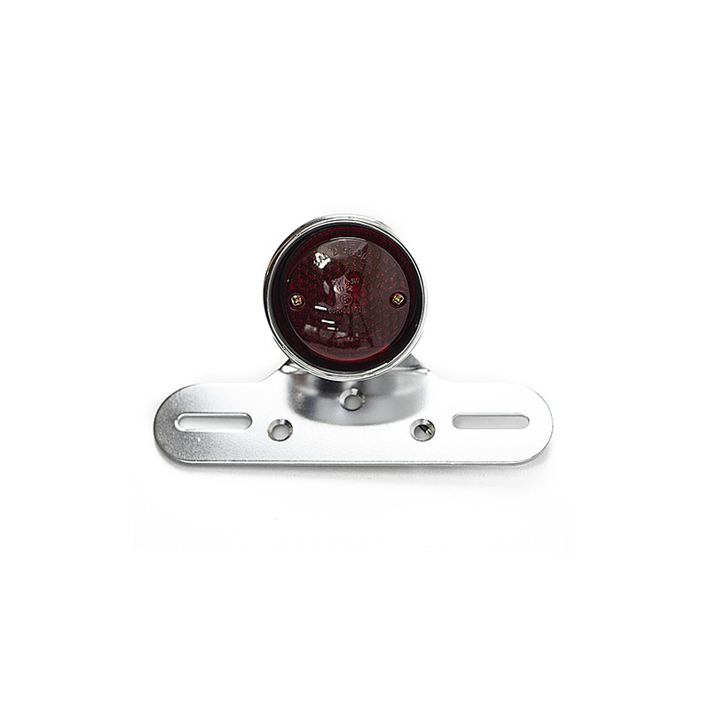 Calavera con soporte de placa cromado para motocicleta universal 2020 Kinlley