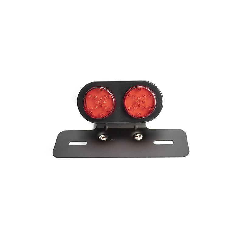 Calavera de dos reflectores con direccionales y soporte para placa negro para motocicleta universal 2001 Kinl…