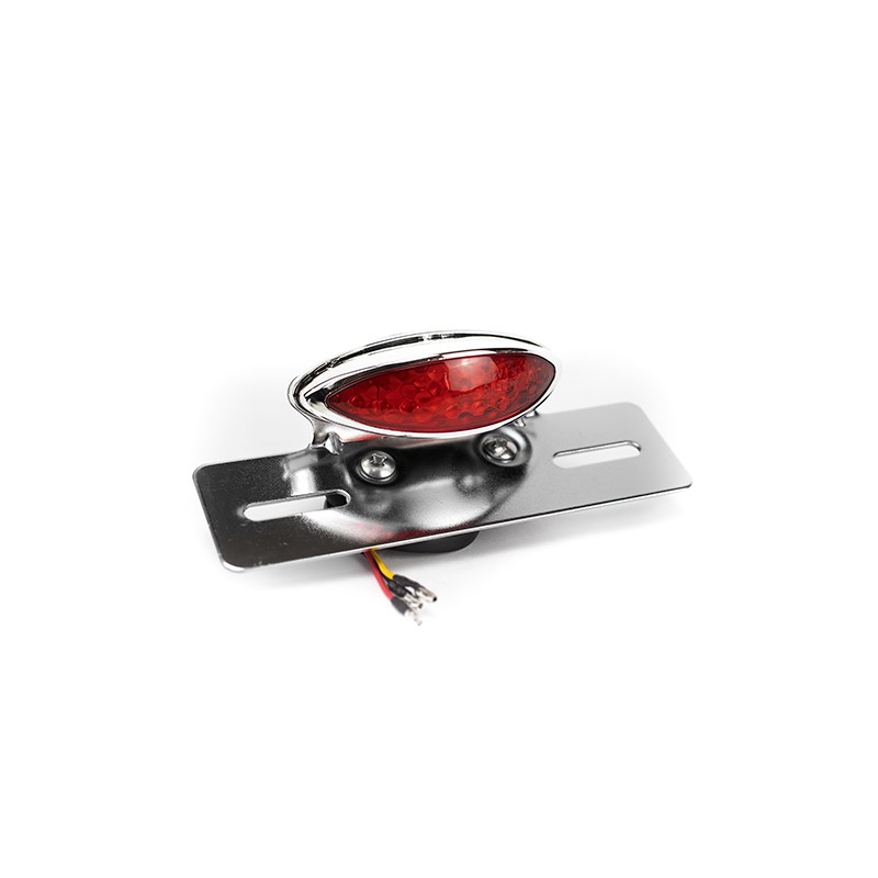 Calavera led con soporte de placa cromado para motocicleta universal 2001 Kinlley