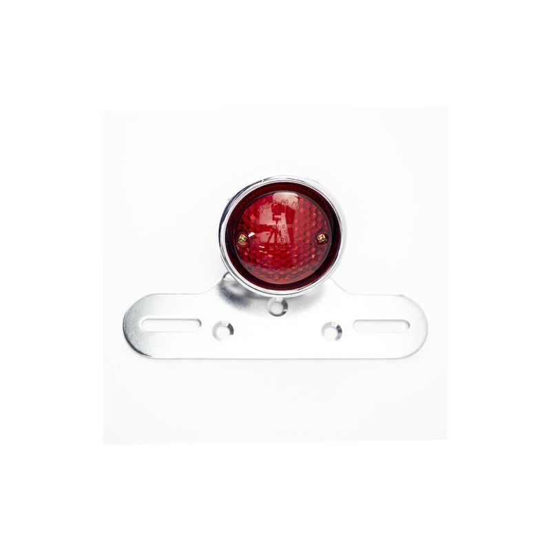 Calavera led con soporte de placa cromado para motocicleta universal 2001A Kinlley