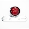 Calavera led con soporte de placa cromado para motocicleta universal 2001A Kinlley