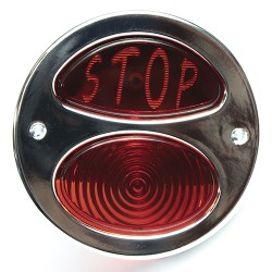 Calavera para motocicleta stop con base cromada universal 2032 Kinlley