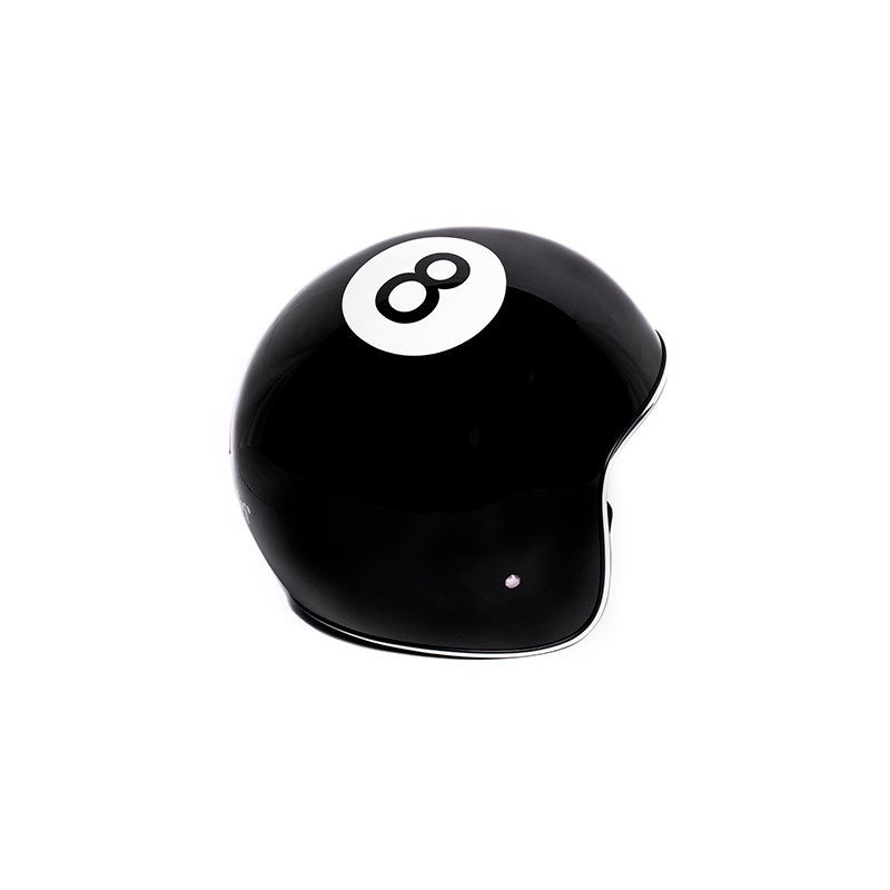 Casco para motociclista talla L 3/4 bola 8 negro Kinlley
