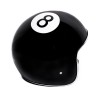 Casco para motociclista talla XL 3/4 bola 8 negro Kinlley